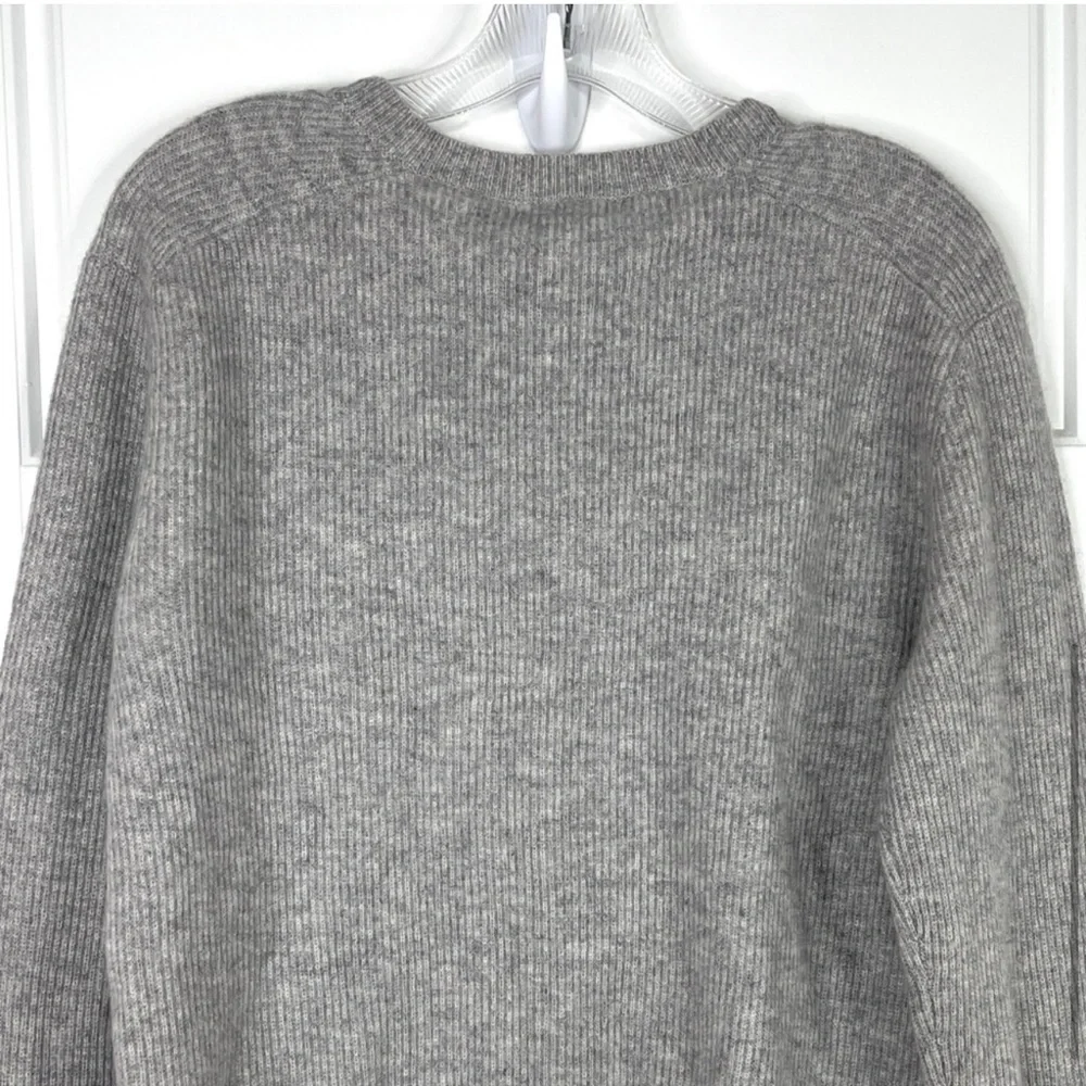 JOHNNY WAS CALME 100% Cashmere Ribbed Pullover Sweater Gray NEW Size XXL